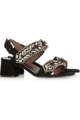 Marni Embellished Suede Sandals