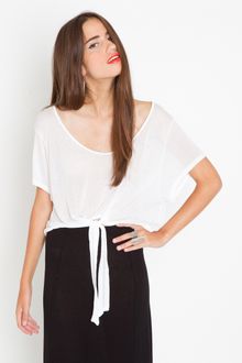 Nasty Gal Tied Up Crop Tee - Lyst