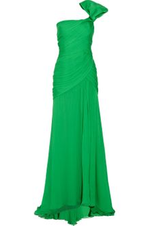 Oscar de la Renta One-shoulder Silk-chiffon Gown - Lyst