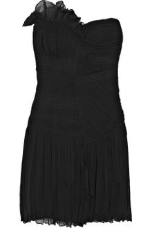Philosophy di Alberta Ferretti Pleated Silk-chiffon Strapless Dress - Lyst