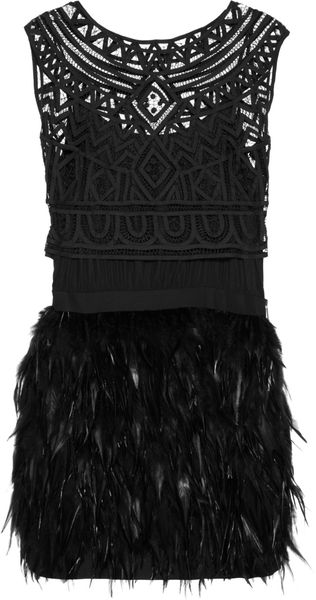 Sass And Bide Winding Road Silk-blend and Feather Dress - Lyst