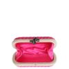Bottega Veneta Satin Woven Clutch Bag in Pink - Lyst