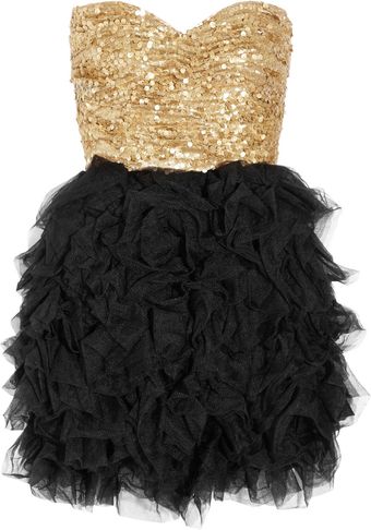 Rare Opulence Sequined And Ruffled Tulle Dress - Lyst