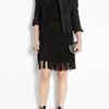 Theory Black Palonia Fringed Silk Dress in Black - Lyst