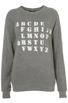 Topshop Alphabet Sweat - Lyst