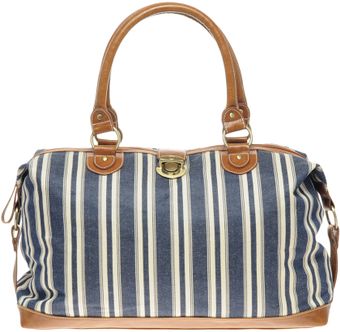 ASOS Collection Asos Holdall in Ticking Stripe Fabric - Lyst