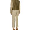 Fendi Contrasting Laser Cut Leather Jacket in Brown (brown multi) - Lyst