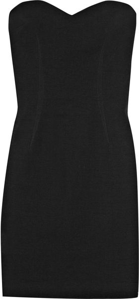 Isabel Marant Colin Stretch LinenBlend Strapless Dress in Black - Lyst