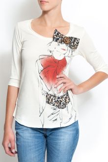 Mango Girl Print T-shirt - Lyst
