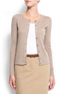 Mango Knit Cardigan - Lyst