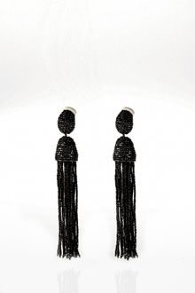Oscar de la Renta Long Beaded Tassel Earrings - Lyst