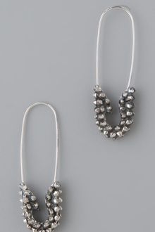 Tom Binns Punk Pave Safety Pin Earrings - Lyst