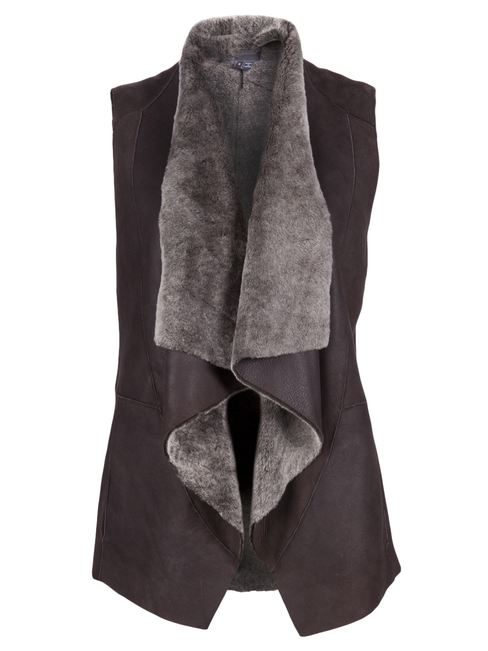 Vince Shearling Vest in Gray (grey) Lyst