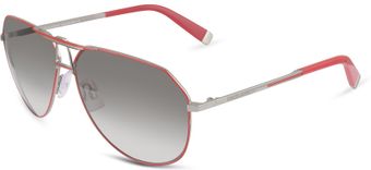 DSquared2 Signature Metal Square Temple Aviator Sunglasses - Lyst