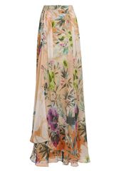 Etro Floral Printed Crepe Silk Maxi-skirt
