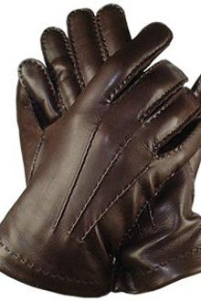 Forzieri Mens Cashmere Lined Dark Brown Italian Leather Gloves - Lyst