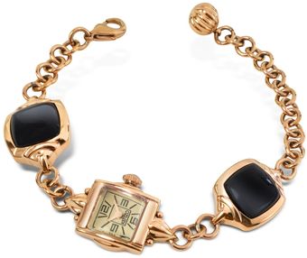 Kenzo Kichou - Rose Gold Plated Bracelet Watch with Onyx - Lyst