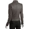Michael By Michael Kors Taupe Leather Asymmetrical Zip Knit Trim Jacket in Brown (taupe) - Lyst