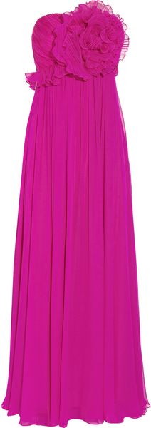 Notte By Marchesa Embellished Silk-chiffon Gown - Lyst