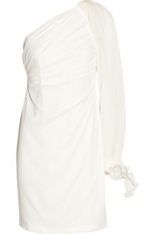 Notte By Marchesa One-shoulder Stretch Silk-crepe Dress - Lyst