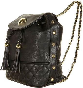 Topshop Black Heart Trim Backpack - Lyst
