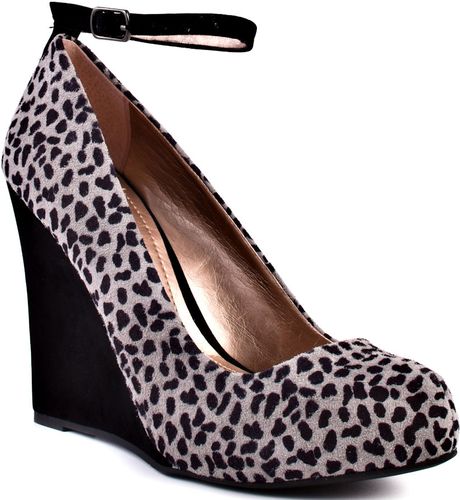 Bcbgmaxazria Black Grey Leopard Suede in Black - Lyst