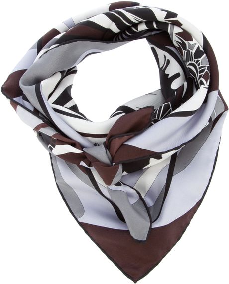 Emilio Pucci Printed Scarf in Multicolor (black) - Lyst