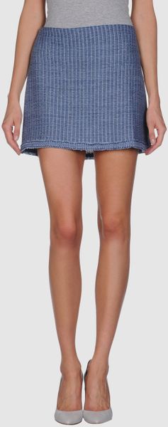 Prada Mini Skirt in Blue (slate) - Lyst