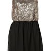 Topshop Sequin Skirt Dress  in Black (pewter) - Lyst