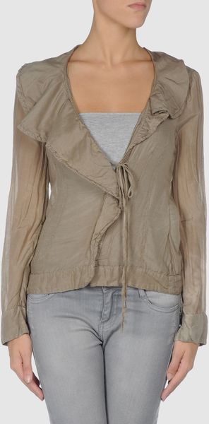 Pf Paola Frani Blouse in Green (khaki) - Lyst