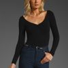 Rachel Pally Long Sleeve Leotard in Black