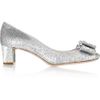 Miu Miu Sequined Leather Pumps in Silver - Lyst