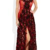 Rosamosario Rosso Disera Laceappliquéd Silkchiffon Chemise in Red (rosso) - Lyst