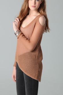 Helmut Lang Asymmetrical Cutout Sweater - Lyst