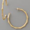 Kenneth Jay Lane Large Bamboo Hoop Earrings in Gold - Lyst