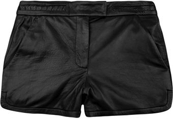 A.L.C. Lucie Leather and Snakeskin Shorts - Lyst