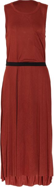  Peak-a-back Contrast Jersey Dress 