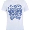 Alexander Mcqueen Tiger Double Skull Tshirt in Blue for Men (white) - Lyst