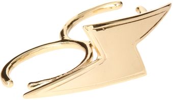 ASOS Collection Asos Lightening Bolt Double Finger Ring - Lyst