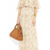 Chloé FloralPrint SilkMousseline Gown in Beige (floral) - Lyst