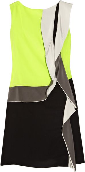 Diane Von Furstenberg Shizuka Ruffled Silk Dress - Lyst