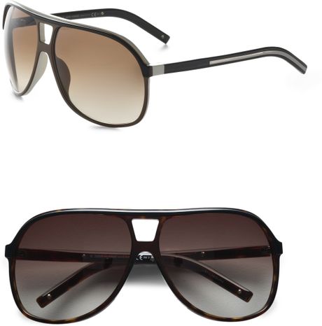 dior aviator sunglasses lyst acetate homme shield fullscreen