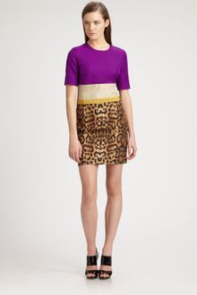 Giambattista Valli Shantung Colorblock Dress - Lyst