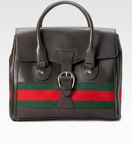 Gucci Leather Tote in Brown for Men (cocoa) - Lyst