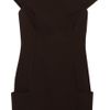 Mackage PeakShouldered Twill Mini Dress in Black (brown) - Lyst