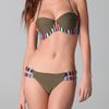 Mara Hoffman Embroidered Bustier Bikini in Green (olive) - Lyst
