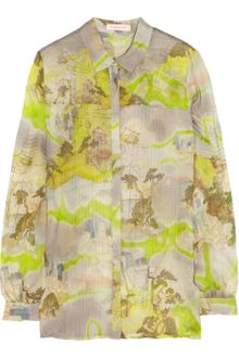Matthew Williamson Kyoto Printed Silk-chiffon Blouse - Lyst