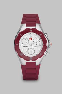 Michele Watches Silicone & Stainless Steel Chronograph Watch - Lyst