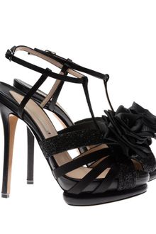 Nicholas Kirkwood Strappy Heels with Grosgrain Rosette - Lyst