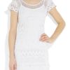 Philosophy Di Alberta Ferretti Crocheted Cotton Mini Dress in White - Lyst